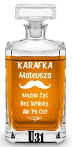 Karafka z grawerem na urodziny