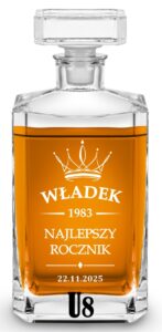 Karafka z grawerem na urodziny