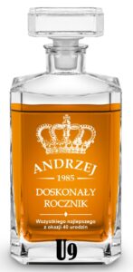 Karafka z grawerem na urodziny