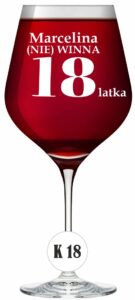 Kieliszek do wina z grawerem XXl