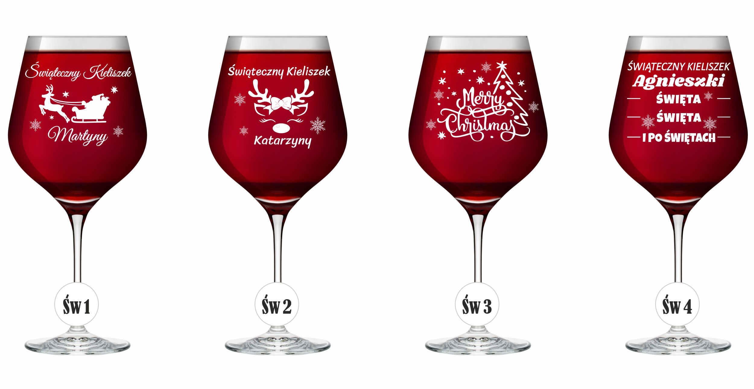 Kieliszki do wina z grawerem XXL