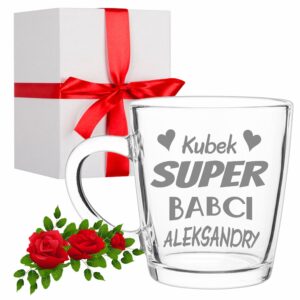 Kubek szklany z grawerem