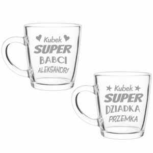 Kubki szklane z grawerem
