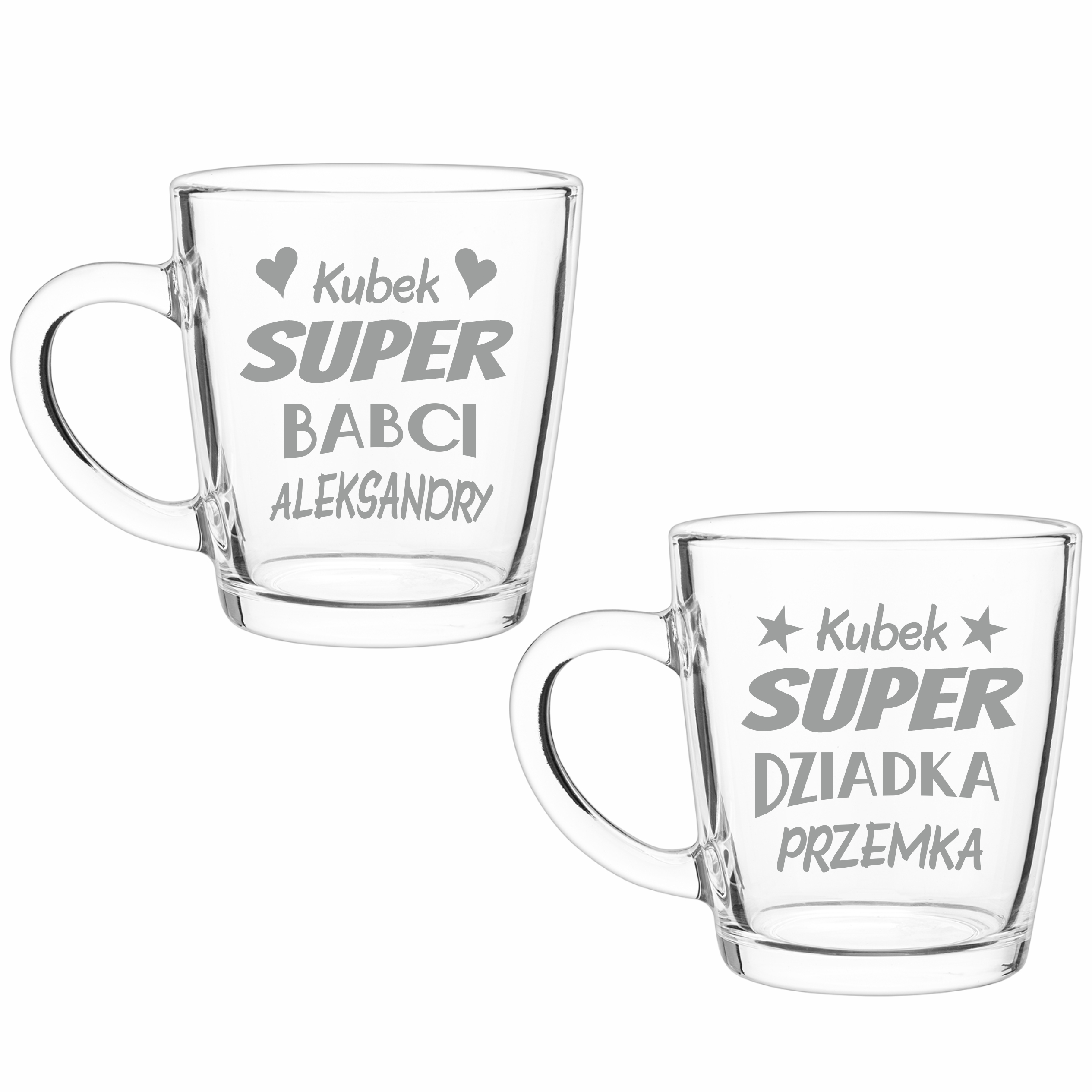 Kubki szklane z grawerem
