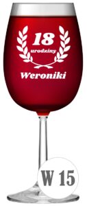 Kieliszek do wina z grawerem z krosno