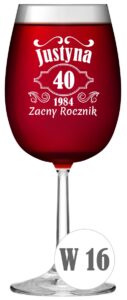 Kieliszek do wina z grawerem z krosno