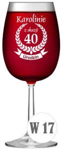 Kieliszek do wina z grawerem z krosno