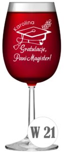 Kieliszek do wina z grawerem z krosno