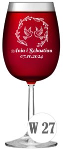 Kieliszek do wina z grawerem z krosno