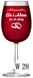 Kieliszek do wina z grawerem z krosno