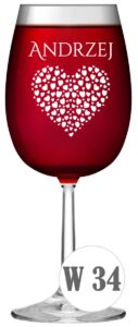 Kieliszek do wina z grawerem z krosno