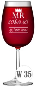 Kieliszek do wina z grawerem z krosno