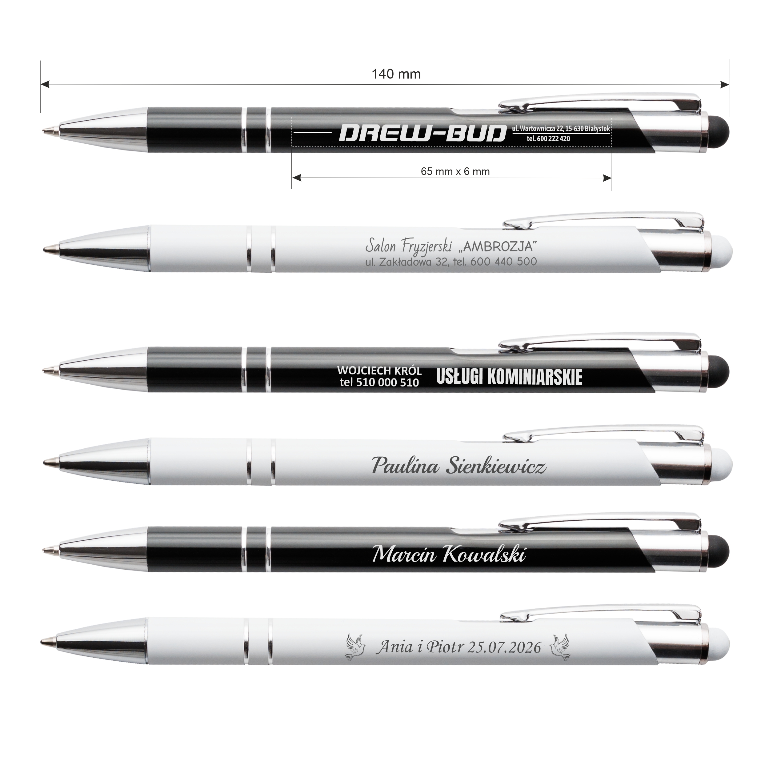 Długopis z grawerem rysik do ekranów. - obrazek 3