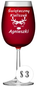 Kieliszek do wina z grawerem z krosno na swieta