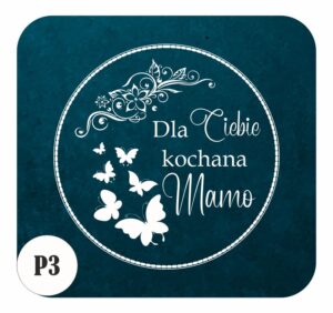 Patera szklana z grawerem-wzór