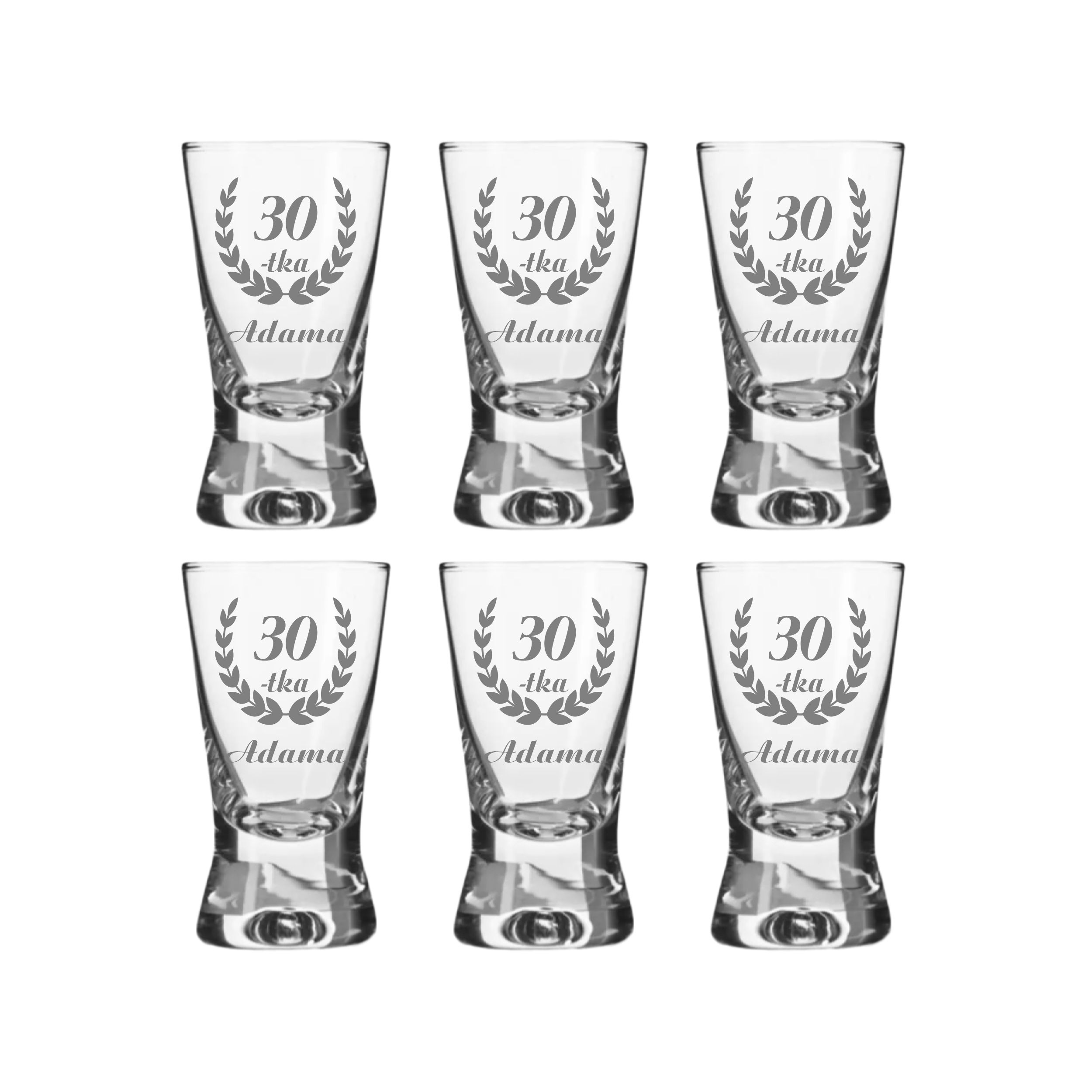 Kieliszki 25ml z grawerem