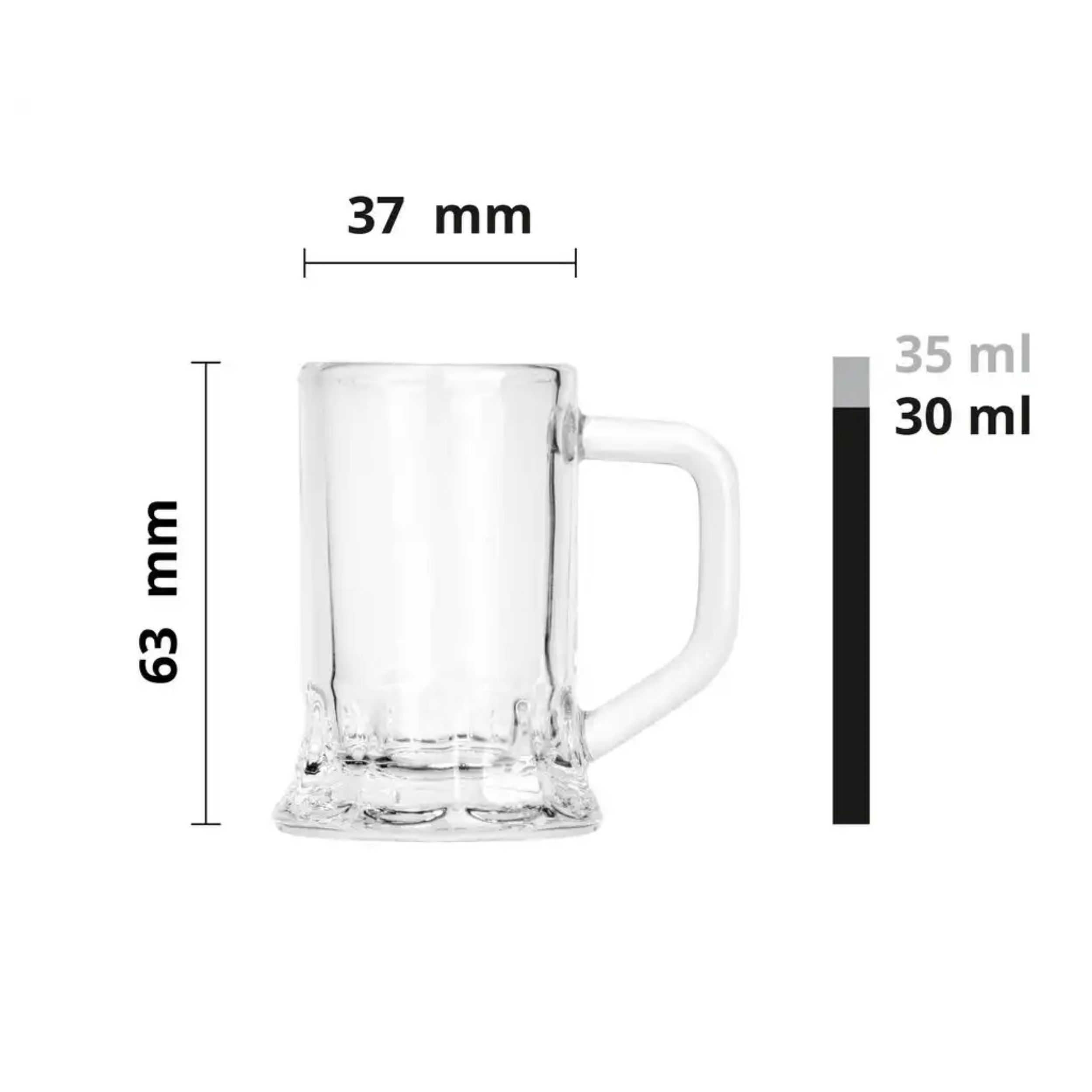 Kieliszki kufelki 30ml z grawerem dla myśliwego (Zestaw 6 szt.) - obrazek 3